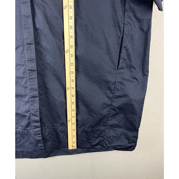 CO Essentials Poplin Dress Women Large Blue Button Front Minimalist Quiet Luxury - Picture 8 of 16